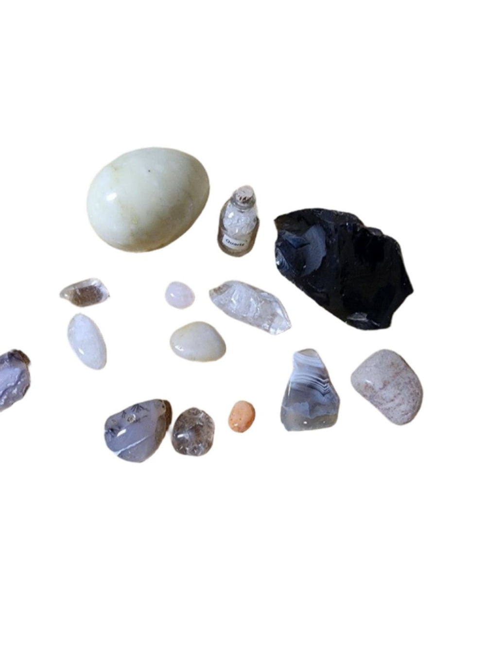 Vintage Crystal & Mineral Collection Lot 14pc Home Decor